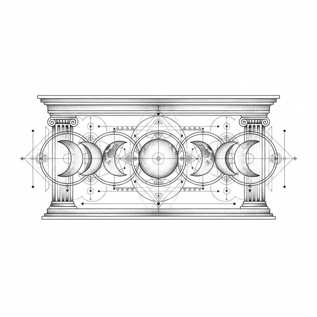 Geometric & Dotwork tattoo flash design 87