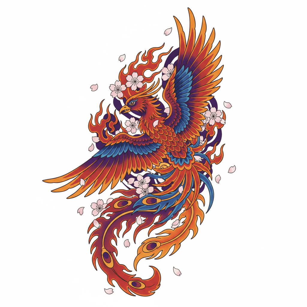 Japanese Irezumi tattoo flash design 6