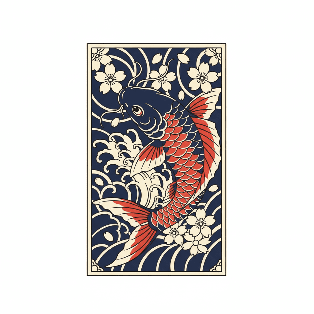 Japanese Irezumi tattoo flash design 8