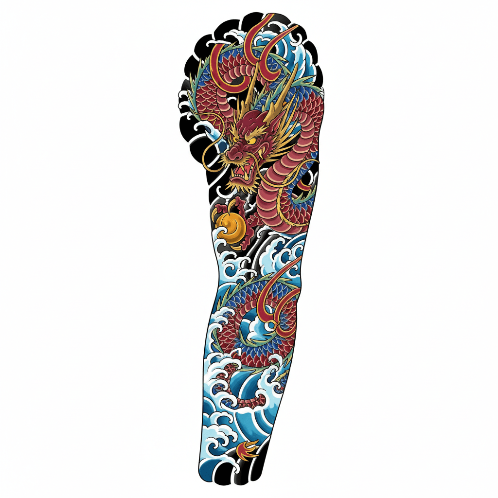 Japanese Irezumi tattoo flash design 16