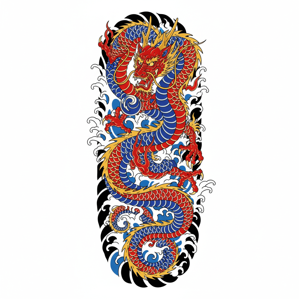 Japanese Irezumi tattoo flash design 19