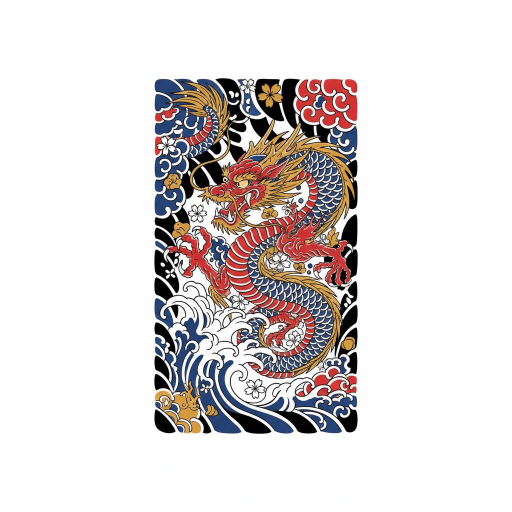 Japanese Irezumi tattoo flash design 25