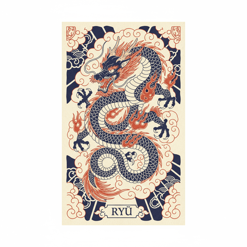 Japanese Irezumi tattoo flash design 26