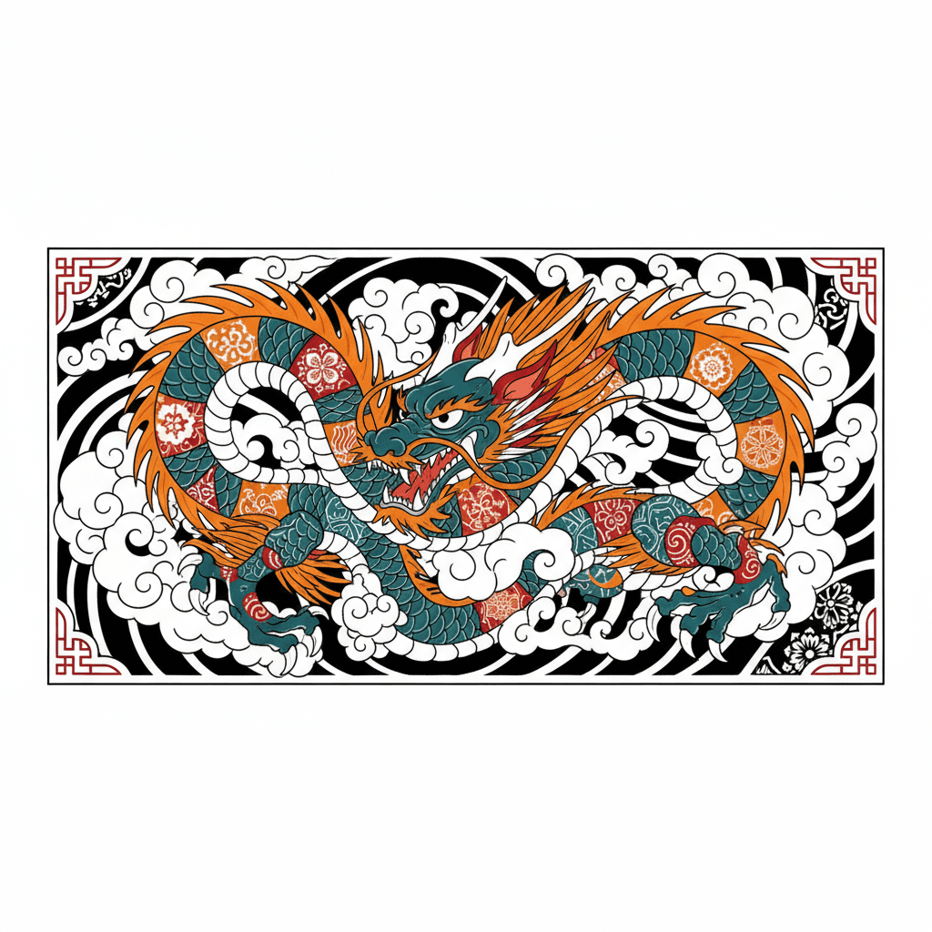 Japanese Irezumi tattoo flash design 27