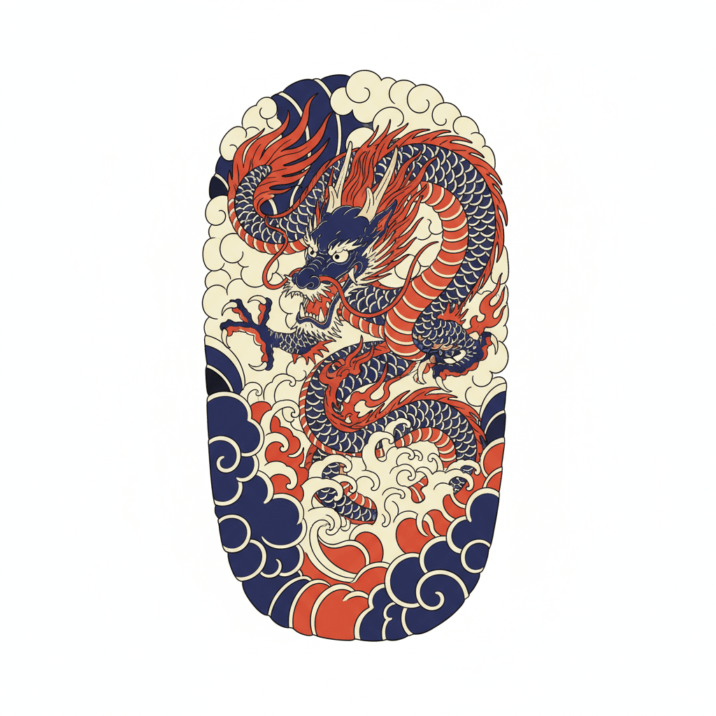 Japanese Irezumi tattoo flash design 29