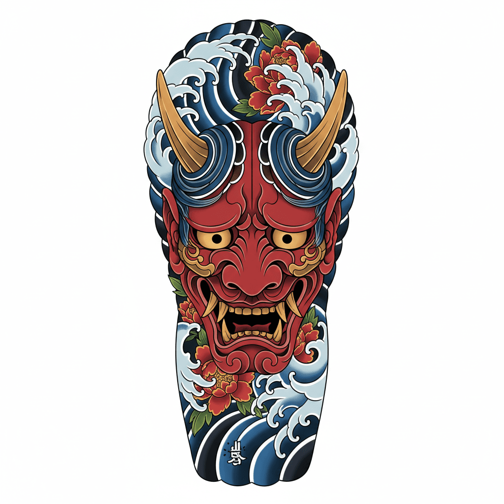 Japanese Irezumi tattoo flash design 34