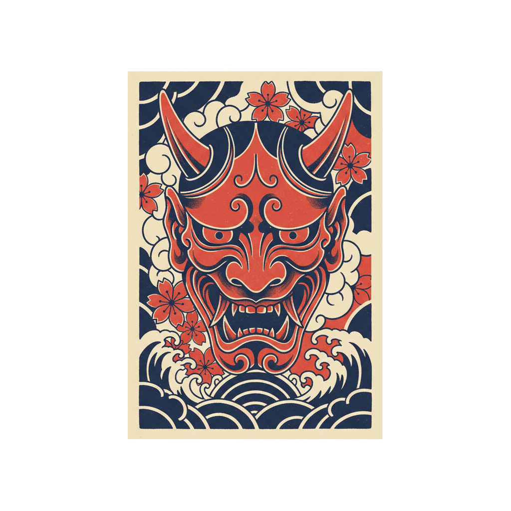 Japanese Irezumi tattoo flash design 38