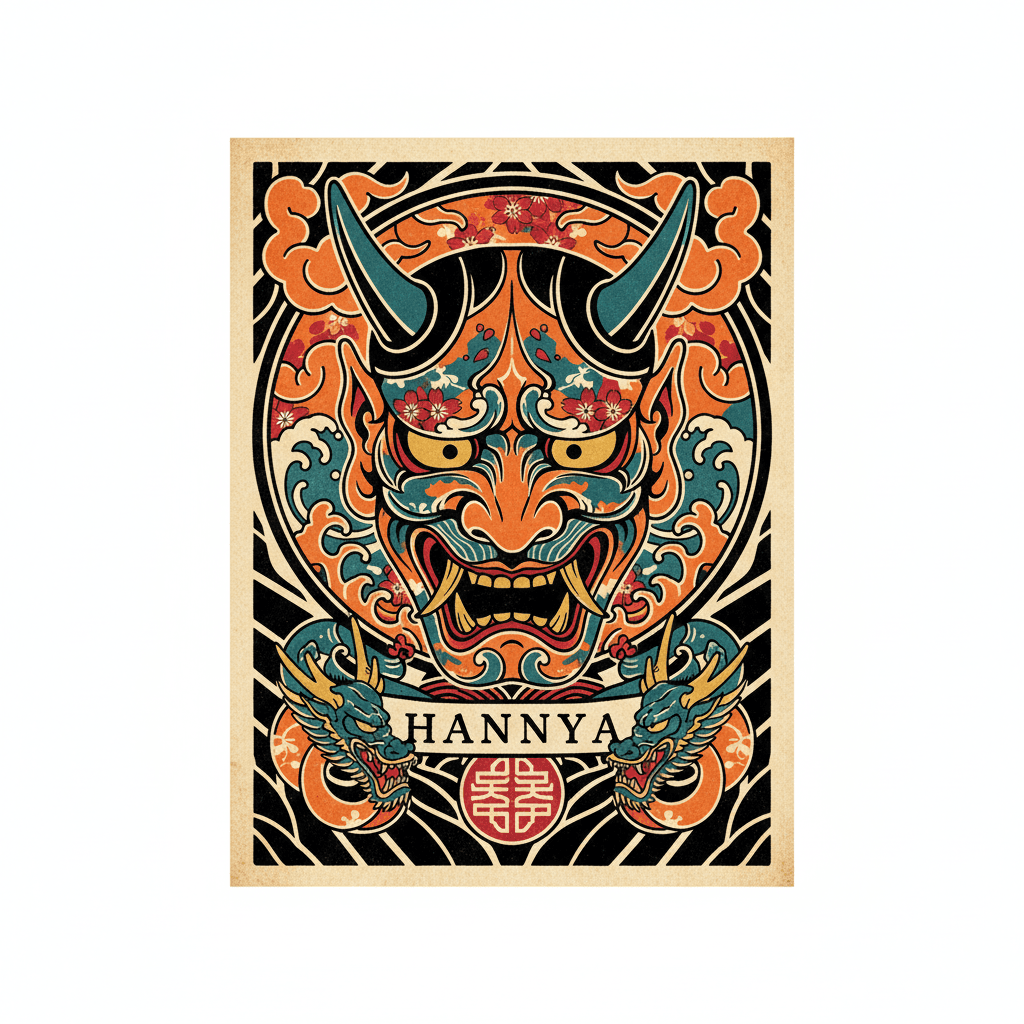 Japanese Irezumi tattoo flash design 39