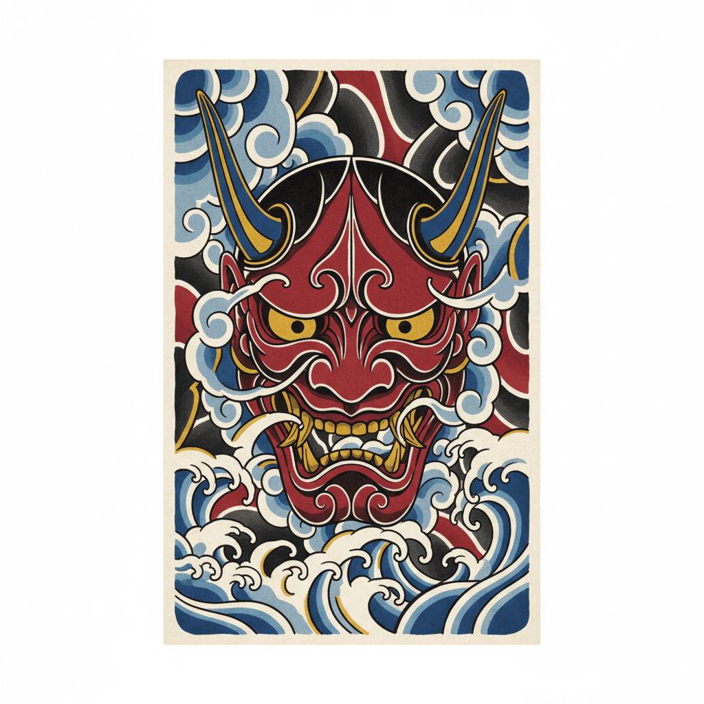 Japanese Irezumi tattoo flash design 40