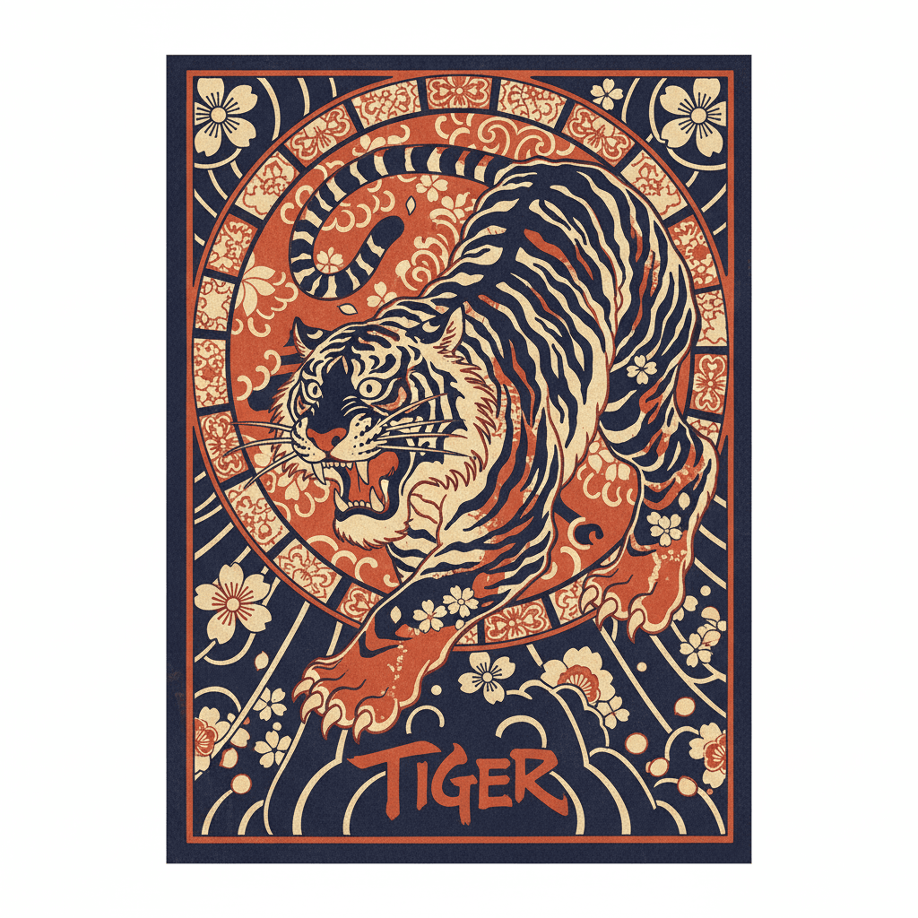 Japanese Irezumi tattoo flash design 53