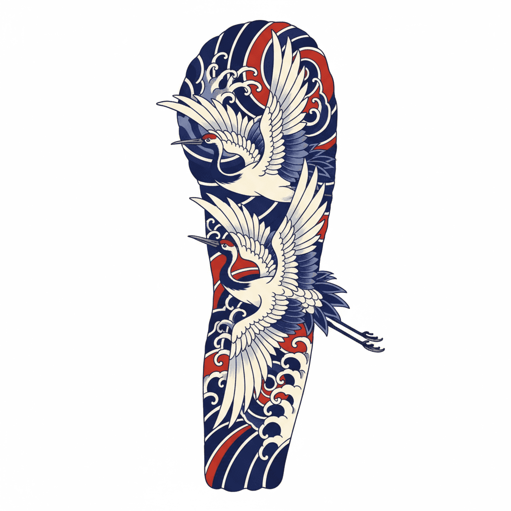 Japanese Irezumi tattoo flash design 62