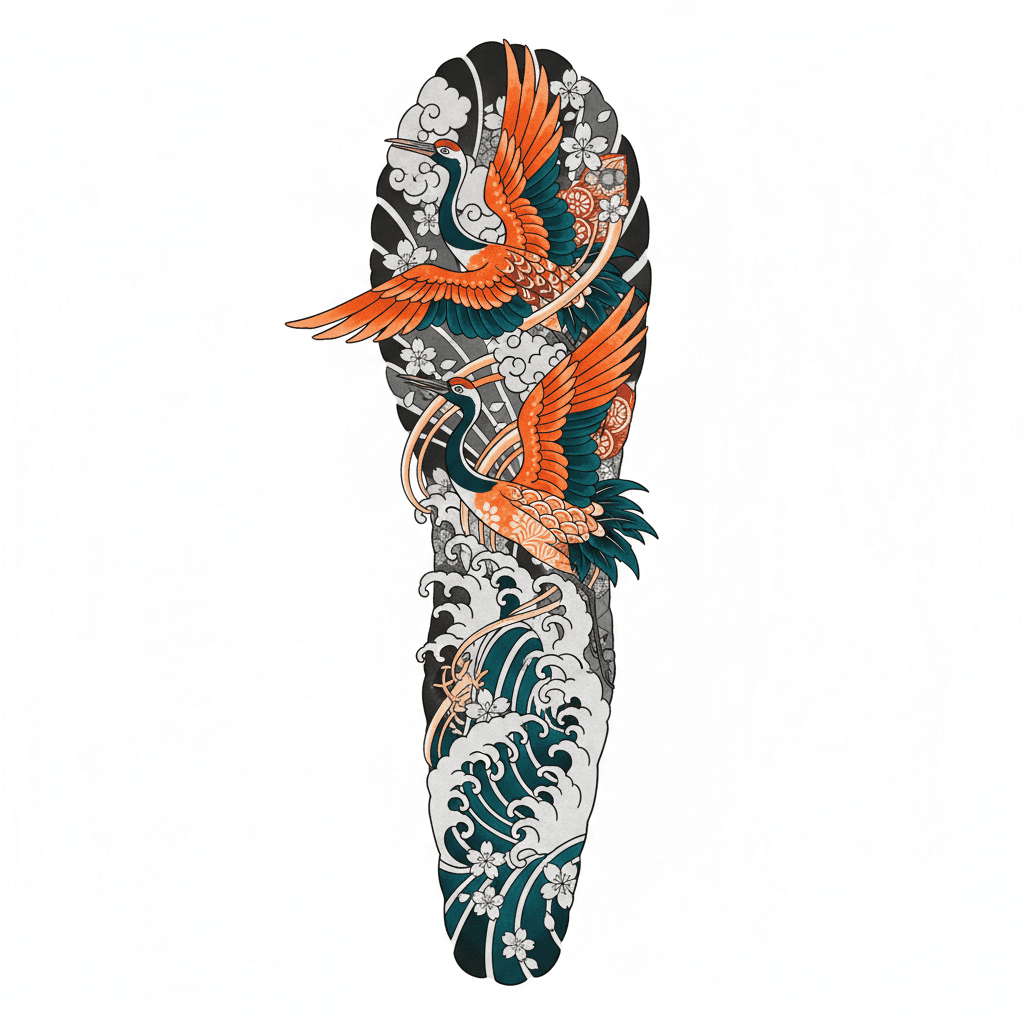 Japanese Irezumi tattoo flash design 63