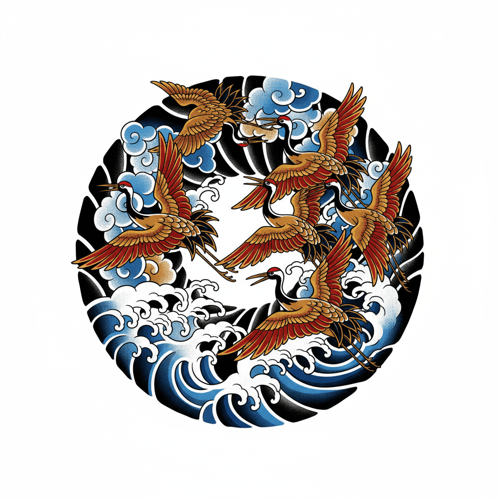 Japanese Irezumi tattoo flash design 70