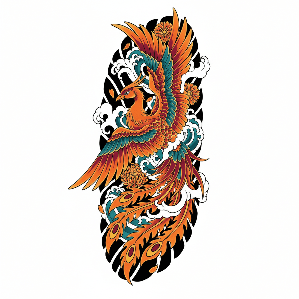 Japanese Irezumi tattoo flash design 81