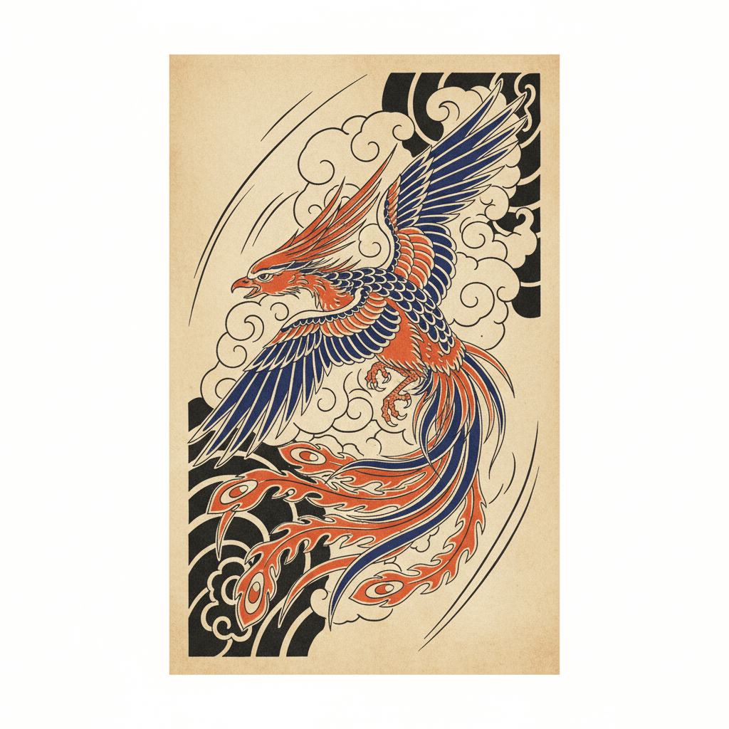 Japanese Irezumi tattoo flash design 86