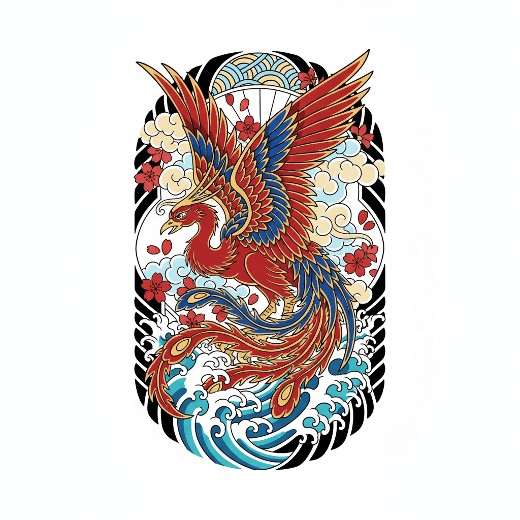 Japanese Irezumi tattoo flash design 88