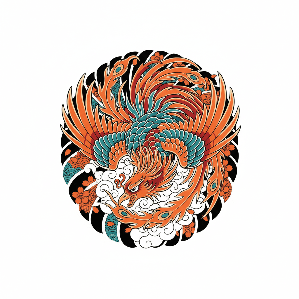 Japanese Irezumi tattoo flash design 90