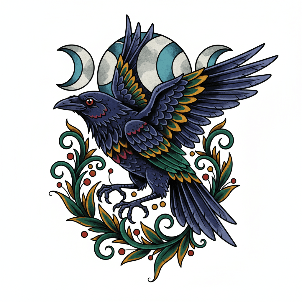 Neo-Traditional tattoo flash design 5