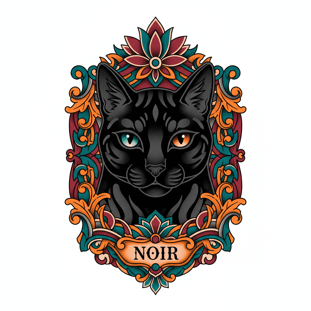 Neo-Traditional tattoo flash design 106