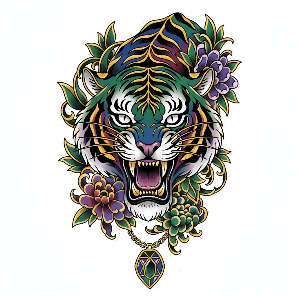 Neo-Traditional tattoo flash design 20