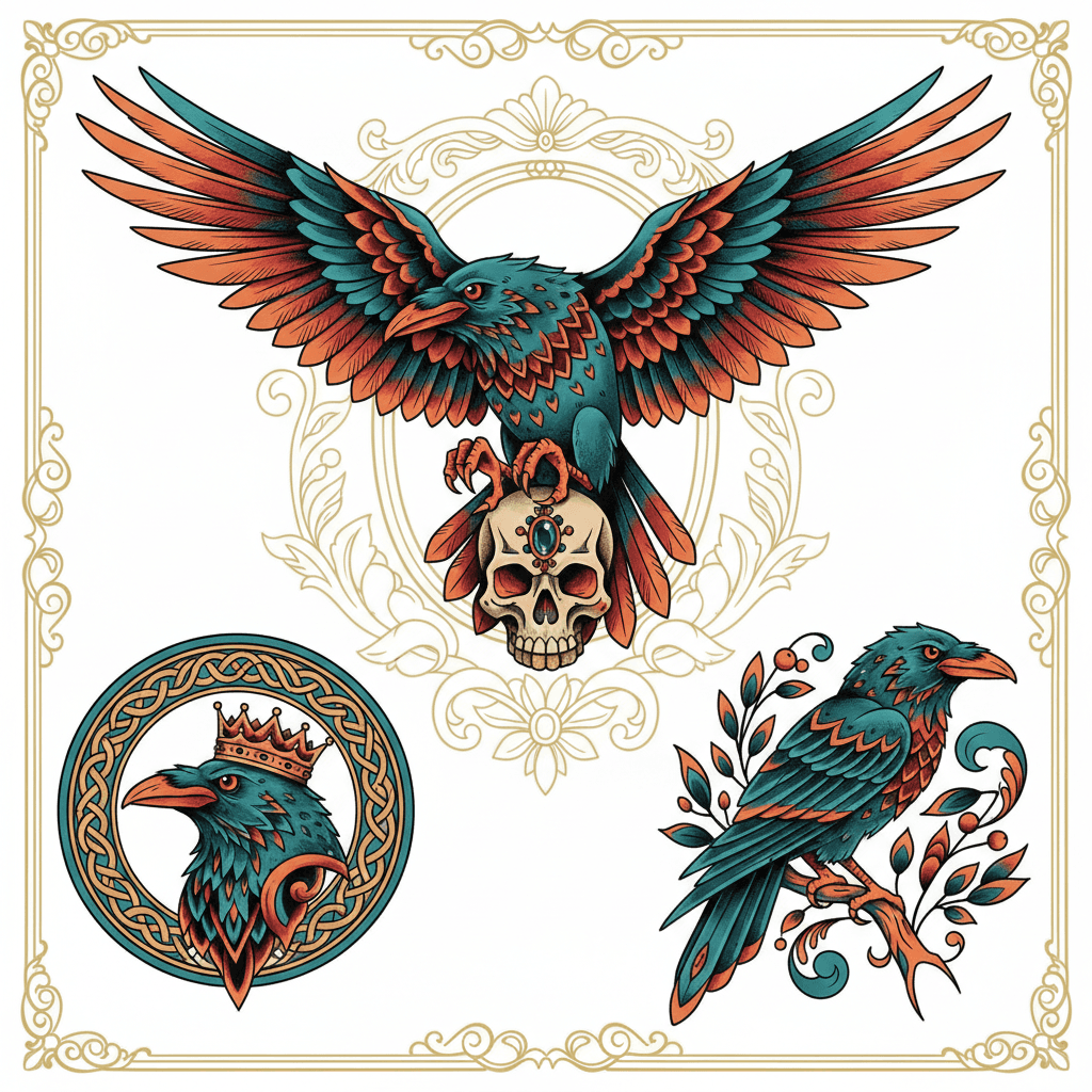 Neo-Traditional tattoo flash design 67