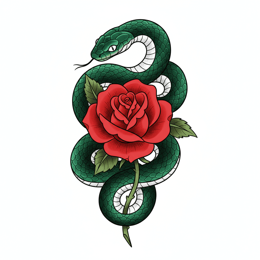 Realism tattoo flash design 5