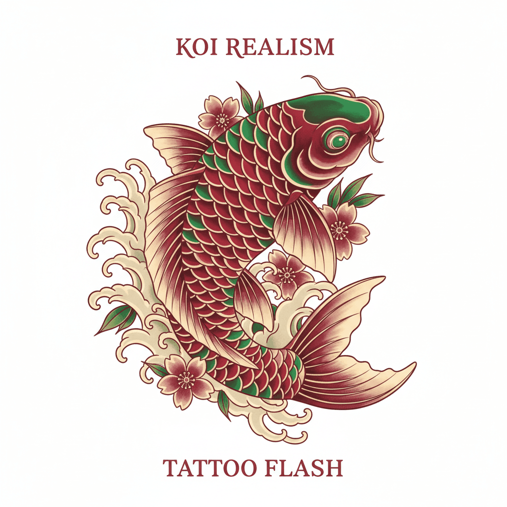 Realism tattoo flash design 129