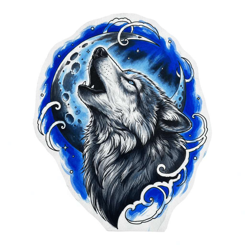 Realism tattoo flash design 32