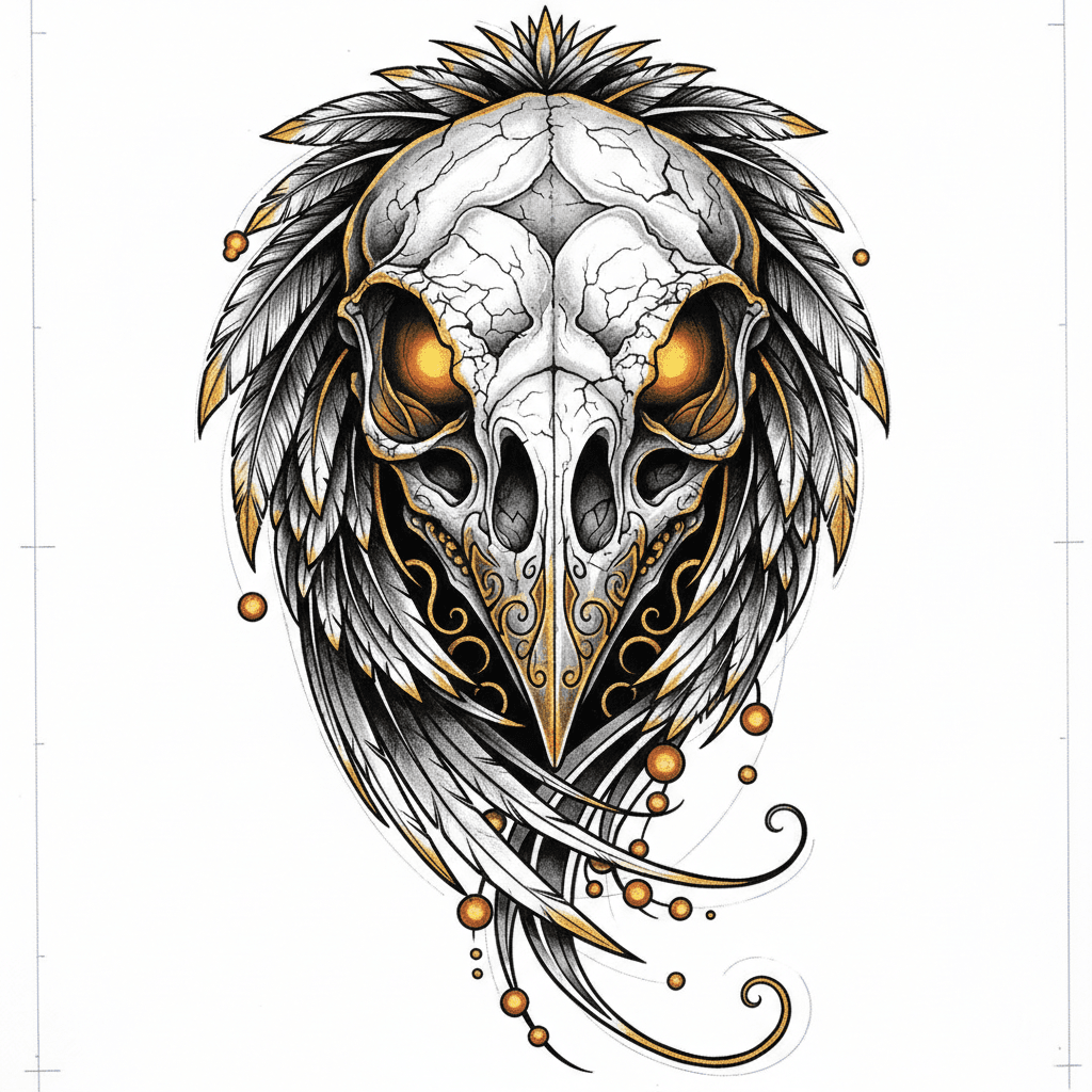 Realism tattoo flash design 46