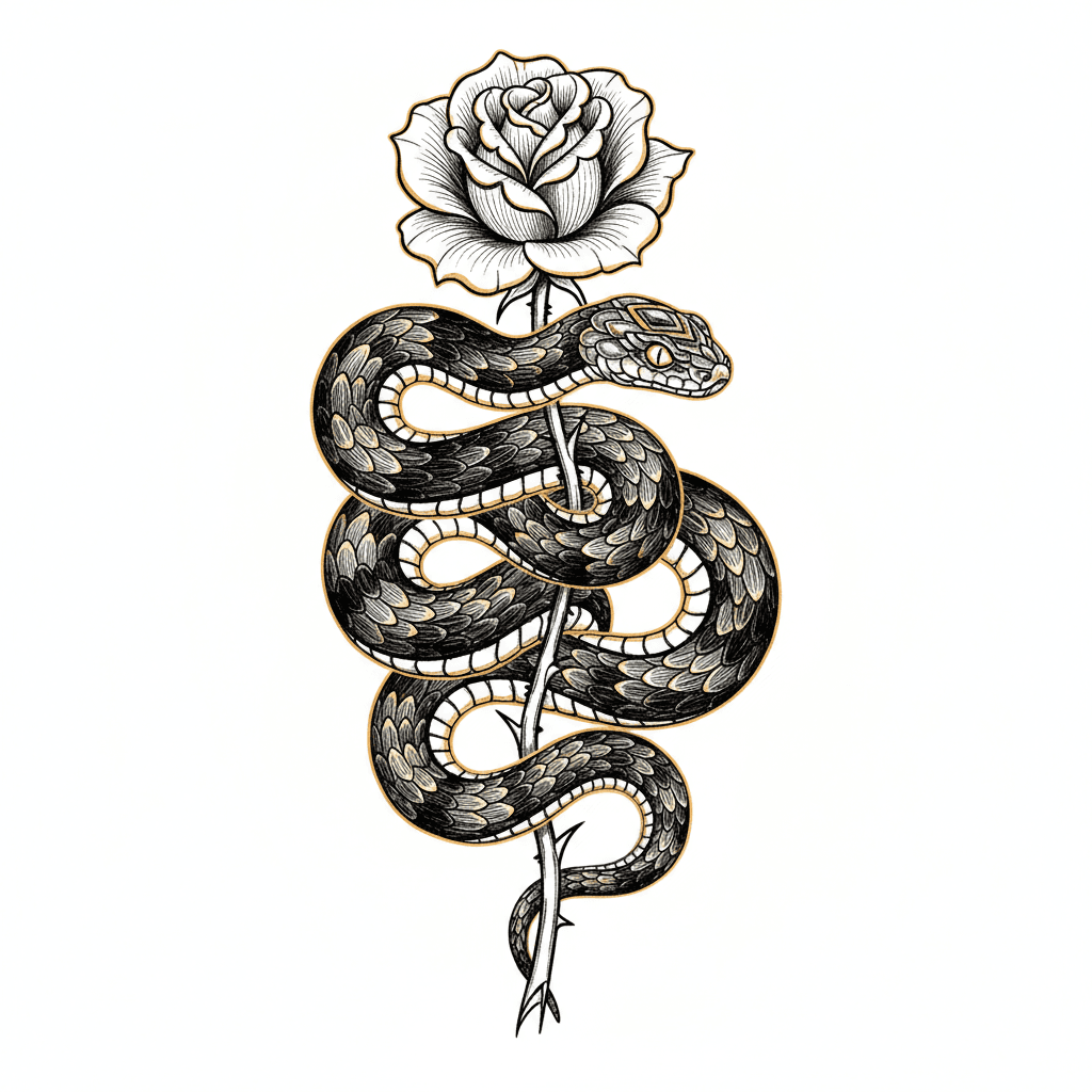 Realism tattoo flash design 64