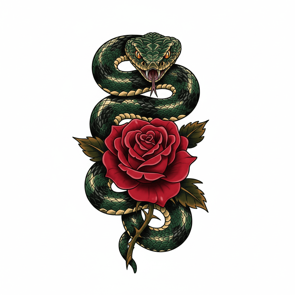 Realism tattoo flash design 66