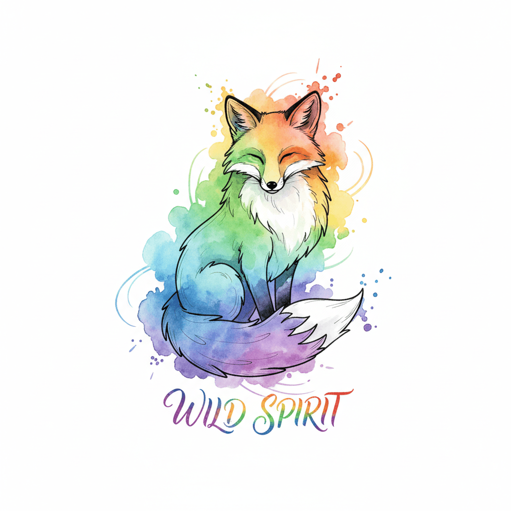 Watercolor tattoo flash design 69